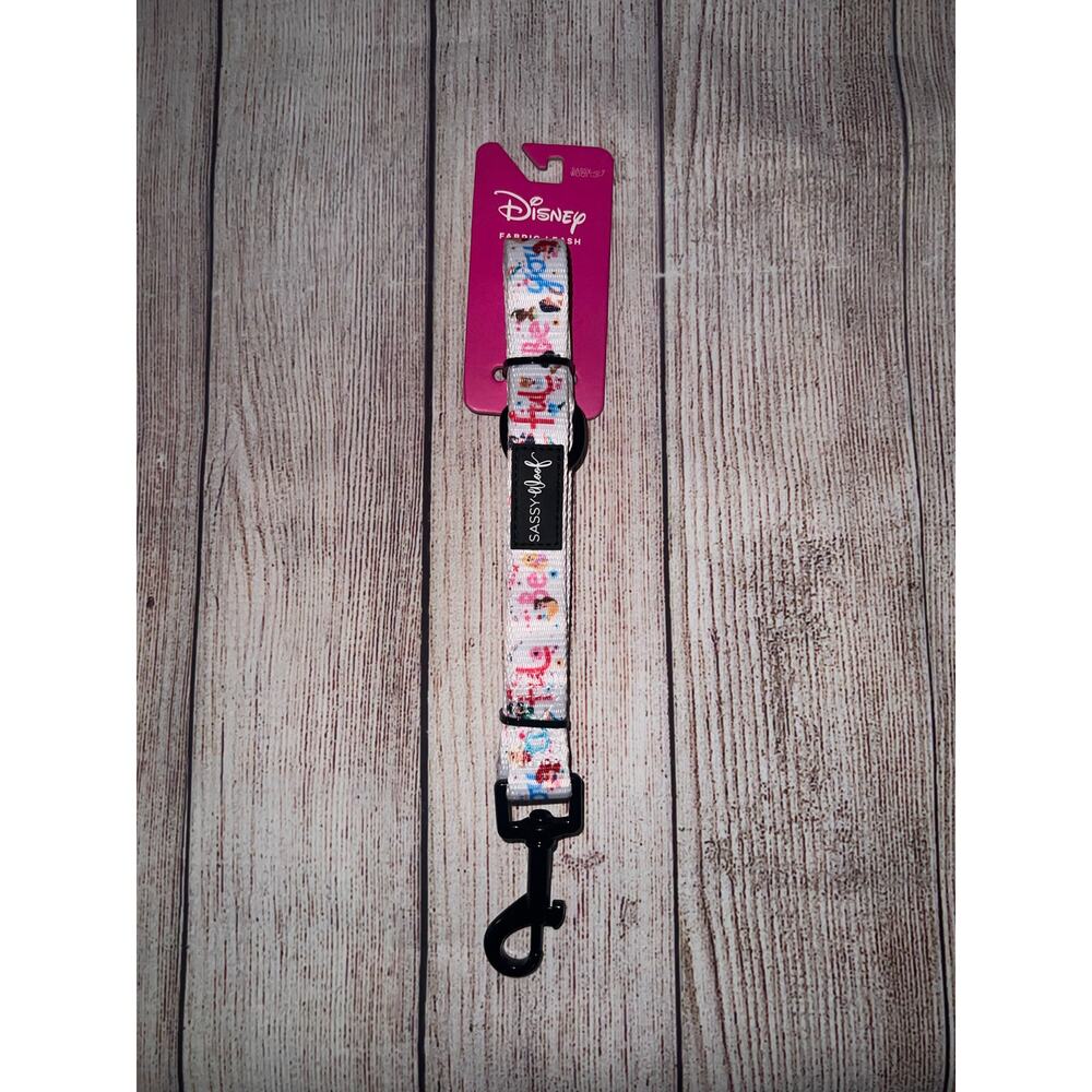 New Sassy Woof Disney Princess Dog Pet Fabric Leash DISCONTINUED NWT 5 Feet Long